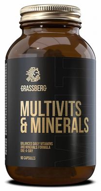 Мультивитамины и минералы Grassberg (Multivits & Minerals) 90 капсул купить в Киеве и Украине