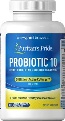 Пробіотик 10, Probiotic 10, Puritan's Pride, 60 капсул