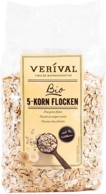 Пластівці з 5 видів зерен органічні Verival 500 г