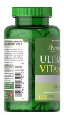 Мультивітаміни без вмісту заліза VM-33 Ultra Vita-Min ™, Ultra Vita-Min ™ Multivitamin,Minerals VM-33, Puritan's Pride, 100 таблеток