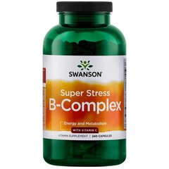 B-комплекс & Витамин C, Super Stress Vitamin B-Complex with Vitamin C, Swanson, 240 капсул купить в Киеве и Украине