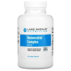 Ресвератрол комплекс, Lake Avenue Nutrition, 500 мг, 250 капсул