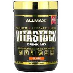 Потужна суміш мультивітамінів, VITASTACK Drink Mix, Orange, ALLMAX Nutrition, 250 г