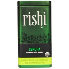 Органический зеленый листовой чай, cэнтя, Rishi Tea, 2,12 унции (60 г) купить в Киеве и Украине