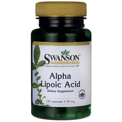 Альфа-ліпоєва кислота, Alpha Lipoic Acid, Swanson, 50 мг, 120 капсул