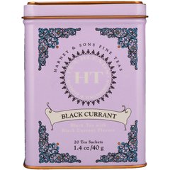 Чай з чорною смородиною Harney & Sons (Black Currant Tea) 20 пакетиків 40 м
