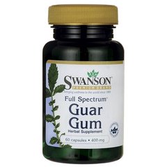 Гуарова камедь Swanson (Full Spectrum Guar Gum) 400 мг 60 капсул