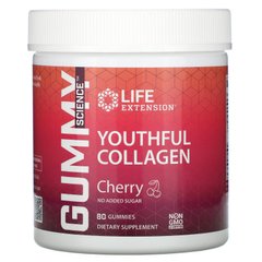 Антивіковий колаген, вишня, Youthful Collagen Cherry, Life Extension, 80 жувальних мармеладок