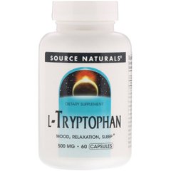 Триптофан Source Naturals (L-Tryptophan) 500 мг 60 капсул купить в Киеве и Украине