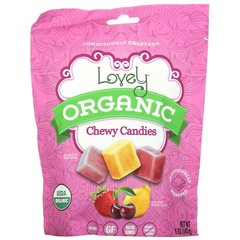 Lovely Candy, Органические жевательные конфеты, фруктовое ассорти, 5 унций (142 г) купить в Киеве и Украине