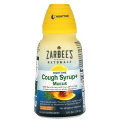 Сироп від кашлю з відхаркувальною дією Zarbee's (Cough Syrup + Mucus) 236 мл зі смаком меду та лимона