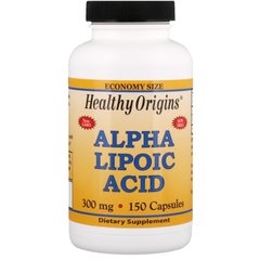 Альфа-липоевая кислота Healthy Origins (Alpha-lipoic acid) 300 мг 150 капсул купить в Киеве и Украине
