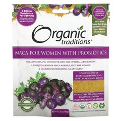 Organic Traditions, Мака для женщин с пробиотиками, 5,3 унции (150 г) купить в Киеве и Украине