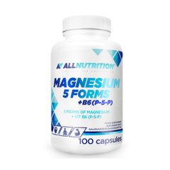 Магний 5 форм + B6 (P-5-P) Allnutrition (MAGNESIUM 5 FORMS + B6) 100 капсул купить в Киеве и Украине