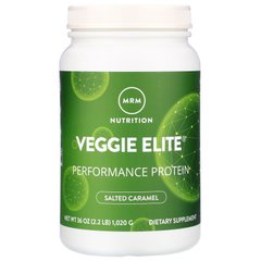 Протеин Veggie Elite Performance, соленая карамель, MRM, 2,2 фунта (1,020 г) купить в Киеве и Украине