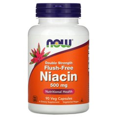 Ниацин Витамин B3 Now Foods (Niacin Vitamin B3) 500 мг 90 вегетарианских капсул купить в Киеве и Украине