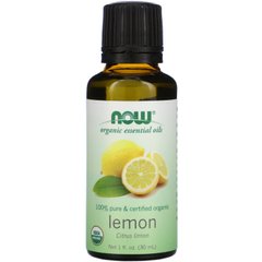 Лимонное масло органик Now Foods (Essential Oils Lemon) 30 мл купить в Киеве и Украине
