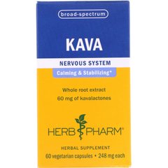 Кава (перец опьяняющий), Herb Pharm, 200 мг, 60 вегетарианских капсул купить в Киеве и Украине