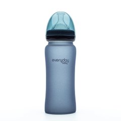 Стеклянная термочувствительная детская бутылочка, черничный, 300 мл, Everyday Baby, 1 шт купить в Киеве и Украине