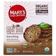 Крекери Super Seed, Everything, Mary's Gone Crackers, 5,5 унц (155 г)