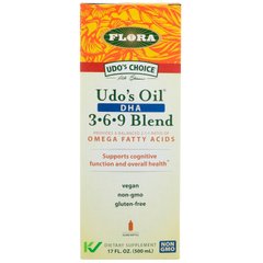 Омега 3-6-9 с ДГК Flora (Udo's Oil DHA 3-6-9 Blend) 500 мл купить в Киеве и Украине