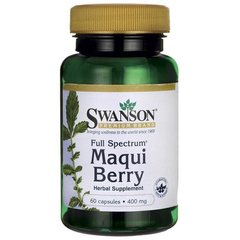 Маки Беррі, Full Spectrum Maqui Berry, Swanson, 400 мг, 60 капсул