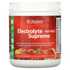 Jigsaw Health, Electrolyte Supreme, фруктовый пунш, 11,9 унции (336 г) купить в Киеве и Украине