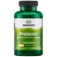 Пребіотик для підтримки дружньої флори, Prebiotic for Friendly Flora Support, Swanson, 375 мг, 120 капсул