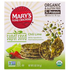 Крекери Super Seed, перець чилі і лайм, Mary's Gone Crackers, 141 г