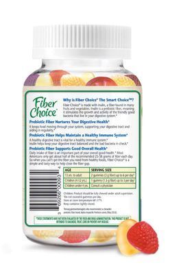 Пребіотик Файбер Чойс фруктовий смак, Fiber Choice Fruity Bites Fiber Gummies, 90 жувальних таблеток