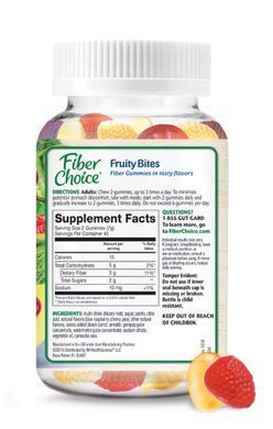 Пребіотик Файбер Чойс фруктовий смак, Fiber Choice Fruity Bites Fiber Gummies, 90 жувальних таблеток