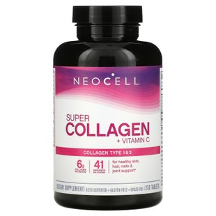 Супер Коллаген тип 1 и 3 с витамином C Neocell (Super Collagen+C) 250 таблеток купить в Киеве и Украине