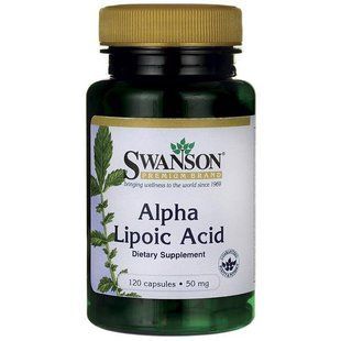 Альфа-липоевая кислота, Alpha Lipoic Acid, Swanson, 50 мг, 120 капсул купить в Киеве и Украине