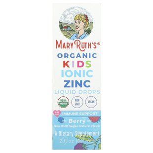 Органические капли с ионним цинком MaryRuth's (Organic Kids Ionic Zinc Liquid Drops) 60 мл для детей 4&ndash;13 лет ягоды купить в Киеве и Украине