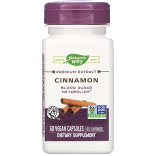 Экстракт корицы стандартизированный Nature's Way (Cinnamon) 60 капсул купить в Киеве и Украине