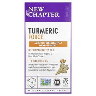 Сила куркумы New Chapter (Turmeric Force) 400 мг 120 капсул купить в Киеве и Украине