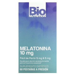 Bio Nutrition, Melatonin, 10 mg, 60 Snap Tabs купить в Киеве и Украине