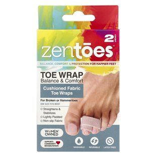 ZenToes, Toe Wrap Balance & Comfort, soft fabric bandages, 2 pcs. per package.