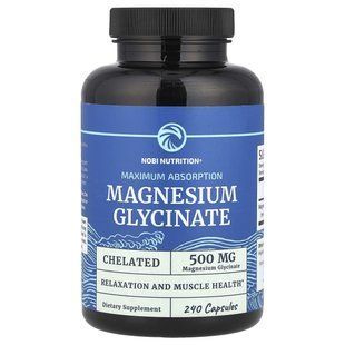 Nobi Nutrition, Magnesium Glycinate, 240 Capsules (250 mg per Capsule) купить в Киеве и Украине
