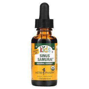 Детские капли для лечения носа без спирта Herb Pharm (Sinus Samurai) 30 мл купить в Киеве и Украине