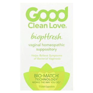 Good Clean Love, BiopHresh&reg;, Vaginal Homeopathic Suppository, 10 Gelatin Suppositories