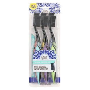 GuruNanda, Big Tuft Charcoal Toothbrushes, Soft , 6 Toothbrushes купить в Киеве и Украине