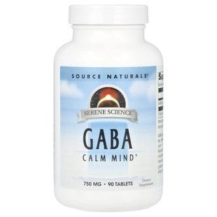 Source Naturals, Serene Science&reg;, GABA, 750 mg, 90 Tablets купить в Киеве и Украине