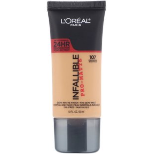 Тональная основа Infallible Pro-Matte, оттенок свежий бежевый 107, L'Oreal, 30 мл купить в Киеве и Украине