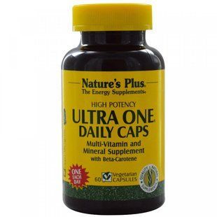 Щоденні мультивітаміни Natures Plus (Ultra One) 60 капсул