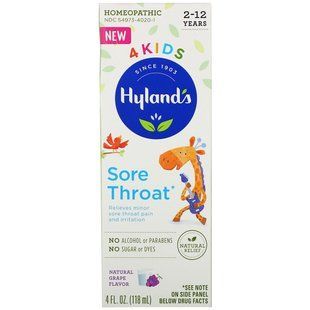 Childrens remedy for sore throat, 2-12 years