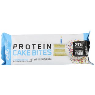 Протеиновые пирожные, день рождения торт, Protein Cake Bites, Birthday Cake, Optimum Nutrition, 9 батончиков по 63 г купить в Киеве и Украине