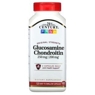 Глюкозамин Хондроитин 21st Century (Glucosamine Chondroitin) 250 мг/200 мг 120 капсул купить в Киеве и Украине