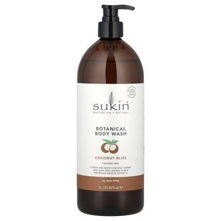 Sukin, Botanical Body Wash, All Skin Types, Coconut Bliss, 33.82 fl oz (1 l) купить в Киеве и Украине