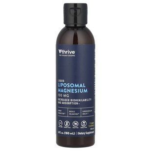Vthrive, Liquid Liposomal Magnesium, Lemon, 100 mg , 6 fl oz (180 ml) купить в Киеве и Украине